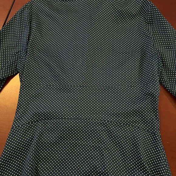 New York & Co Cobalt Blue Blouse with Small white dots. Size M - Picture 5 of 7